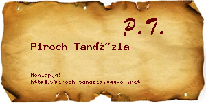Piroch Tanázia névjegykártya